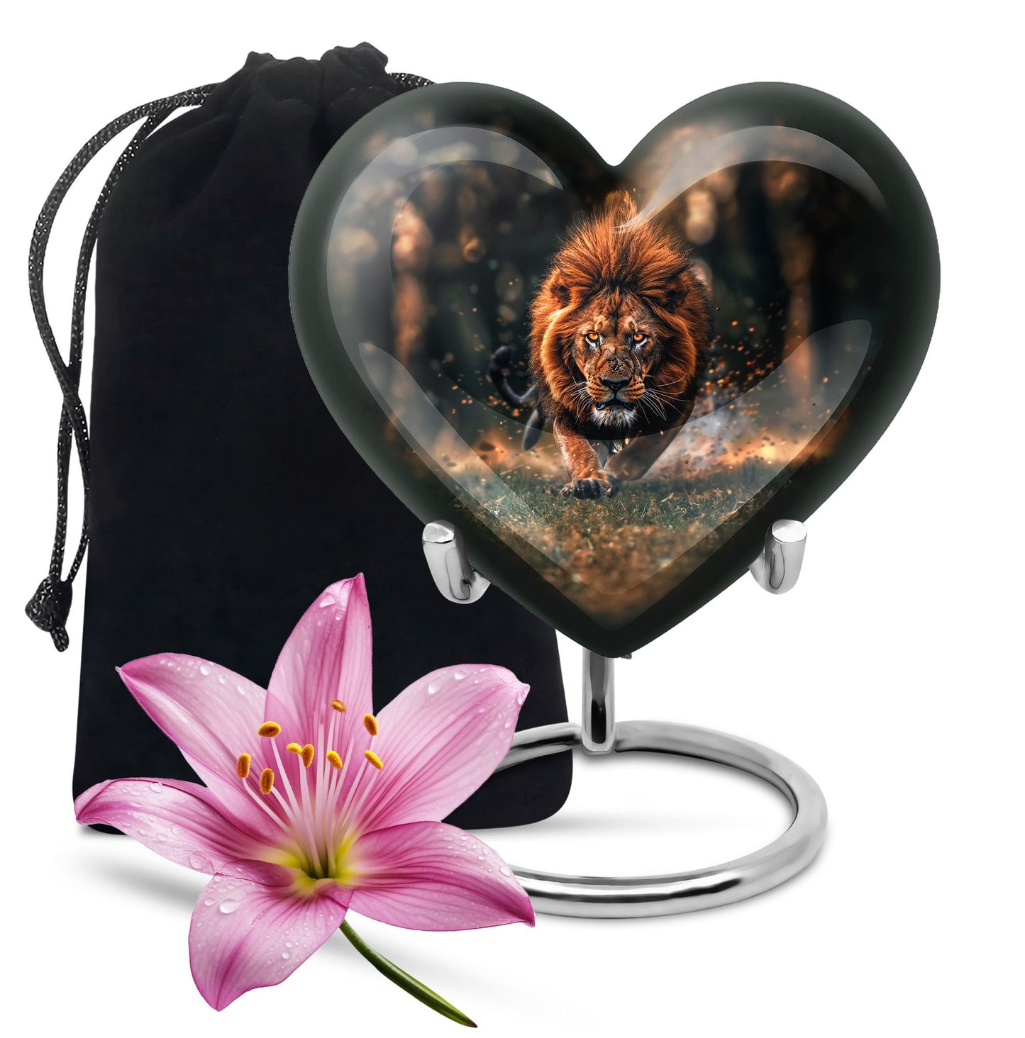 Lion Theme Large Urn 10 Inch