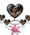 Lion Theme Large Urn With 4 Keepsake Urn