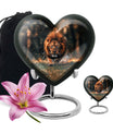 Lion Theme Large Urn With 1 Keepsake Urn