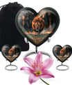 Lion Theme Large Urn With 2 Keepsake Urn