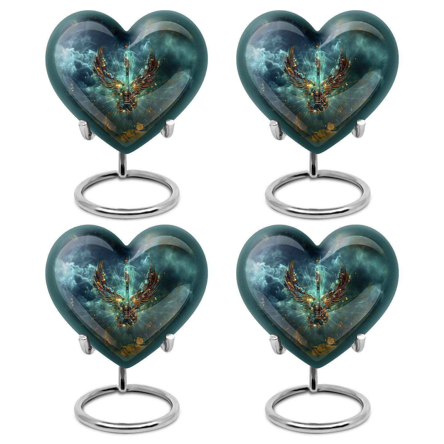 Guitar Theme 3 Inch Keepsake Pack of 4