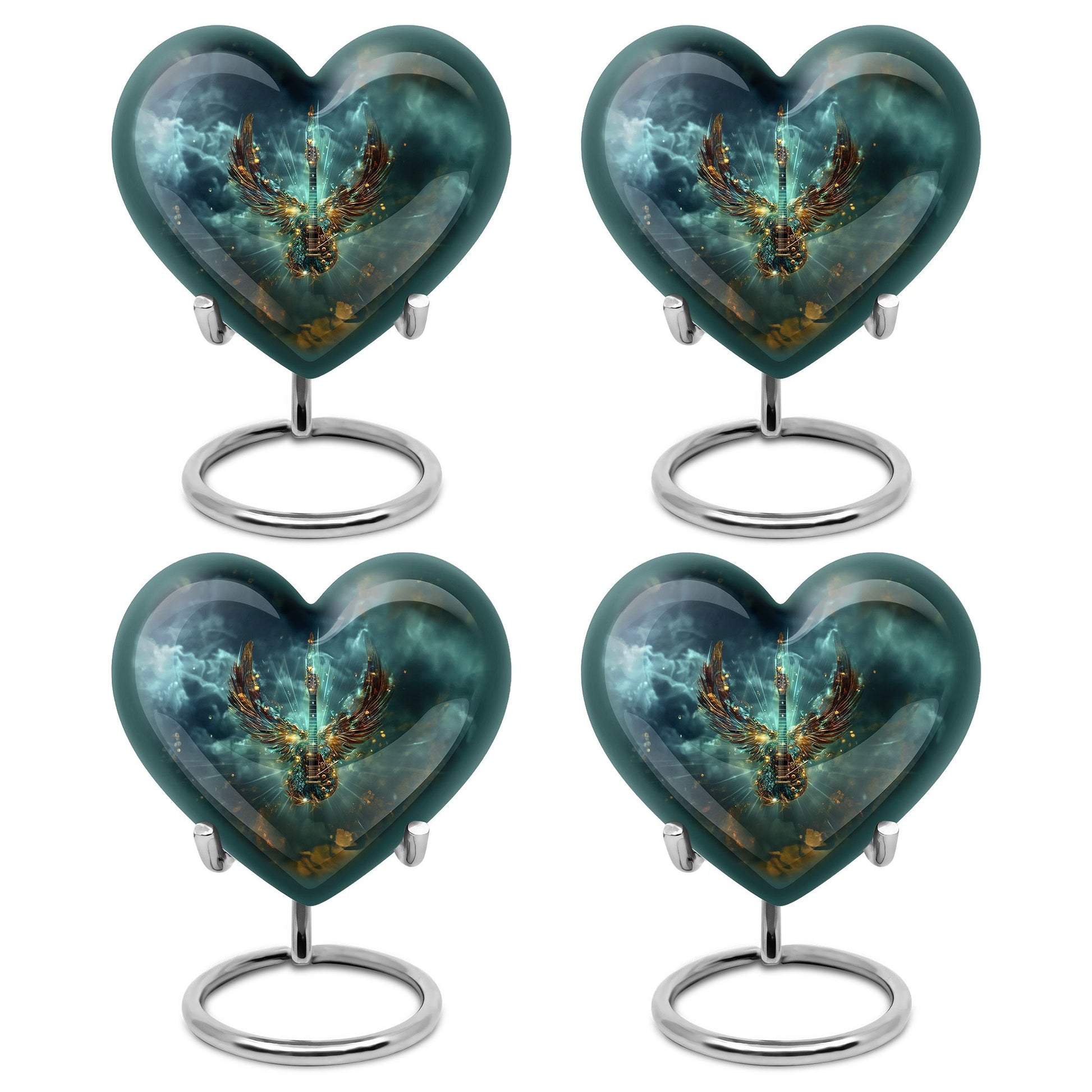 Guitar Theme 3 Inch Keepsake Pack of 4