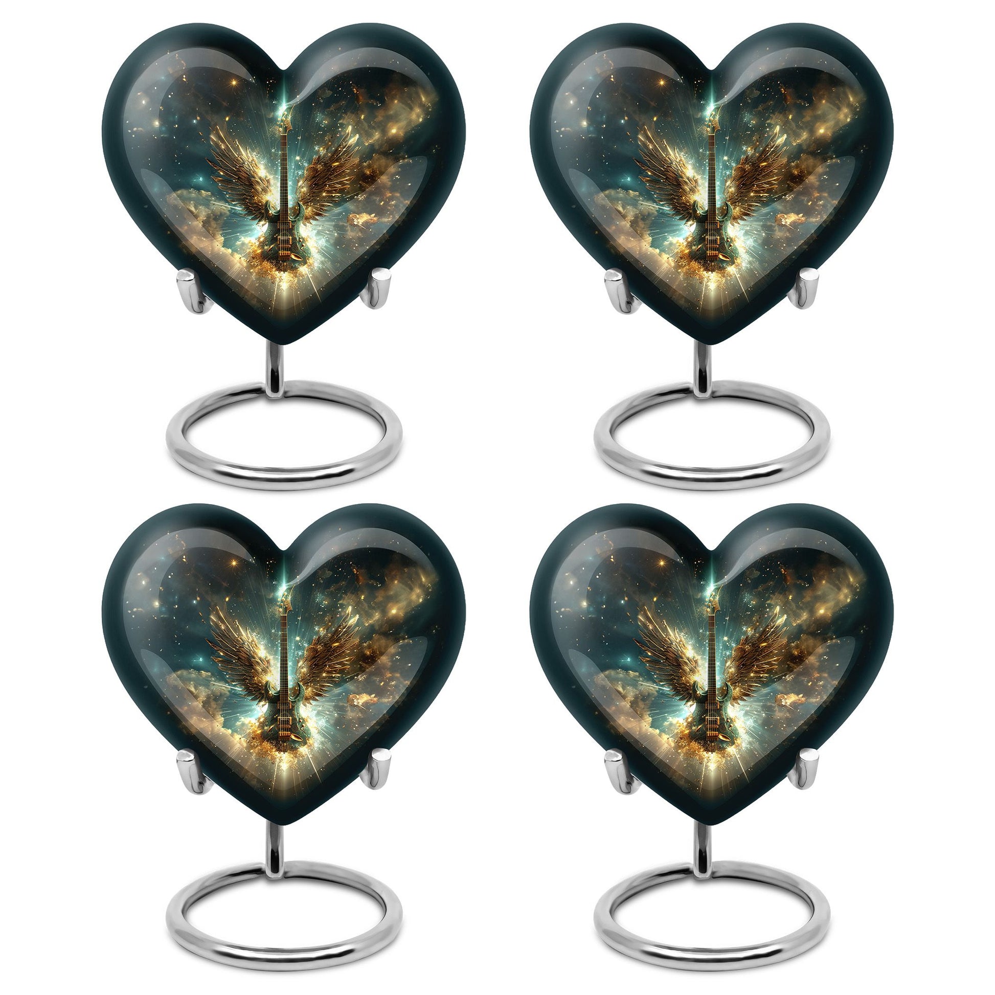 Guitar Theme 3 Inch Keepsake Pack of 4