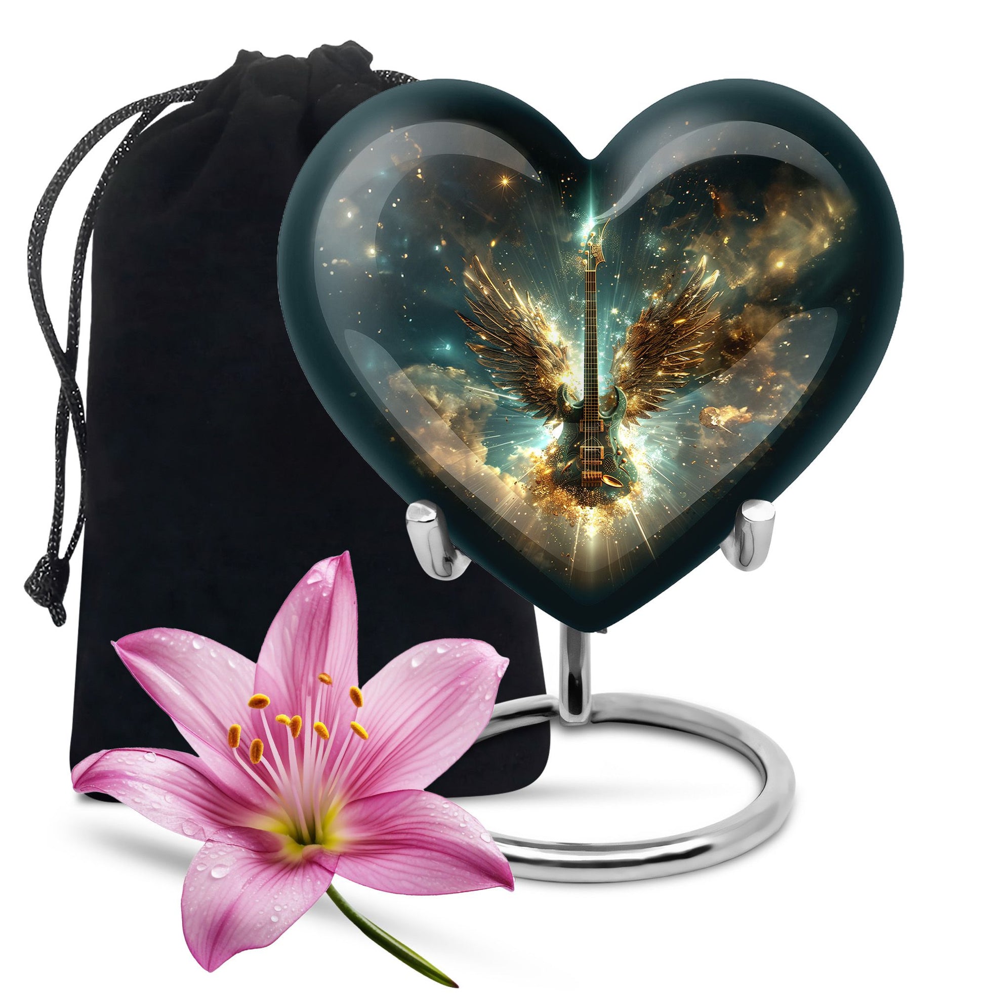 Guitar Theme Large Urn 10 Inch