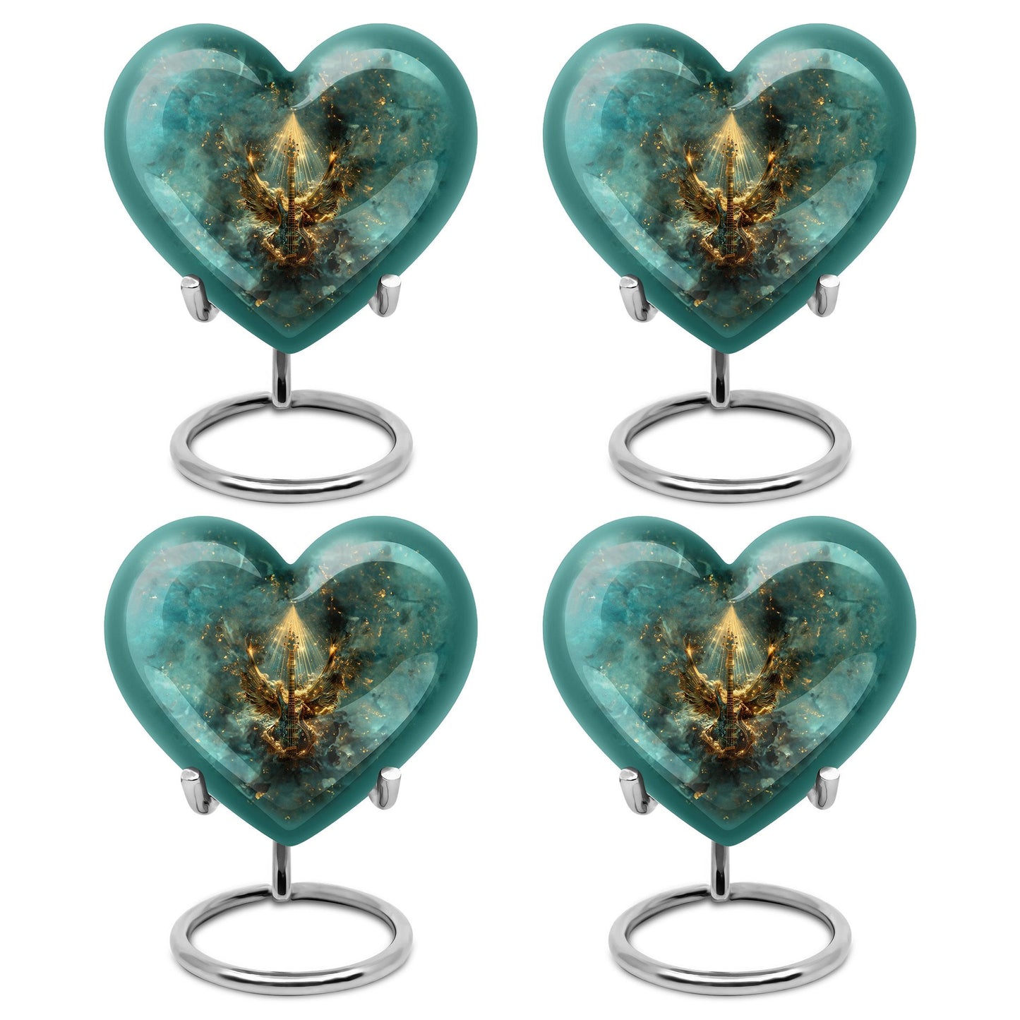 Guitar Theme 3 Inch Keepsake Pack of 4