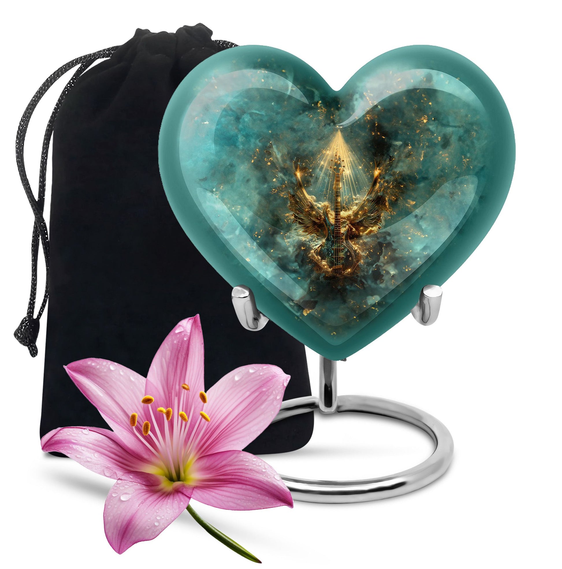 Guitar Theme Large Urn 10 Inch