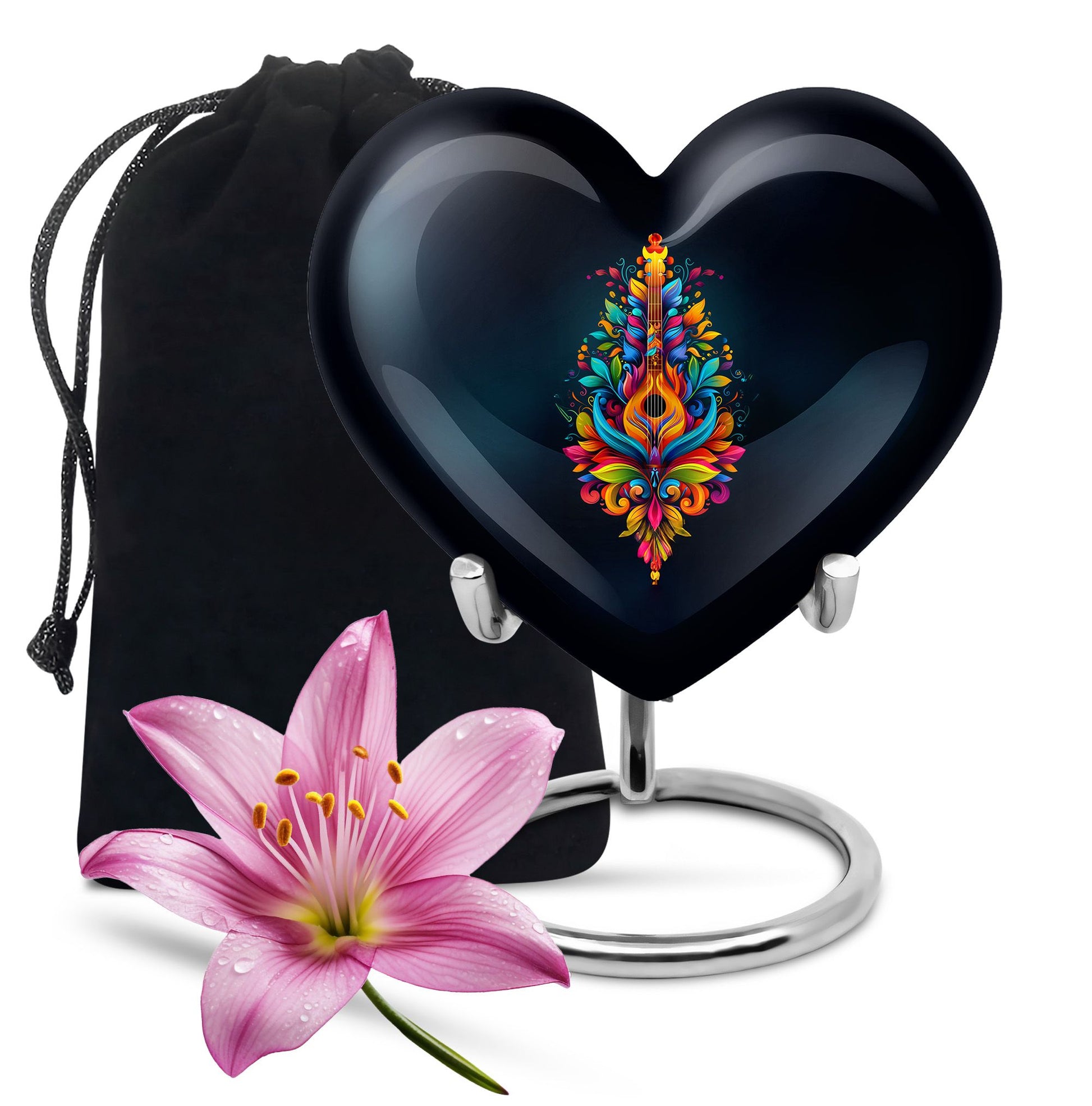 Guitar Theme Large Urn 10 Inch