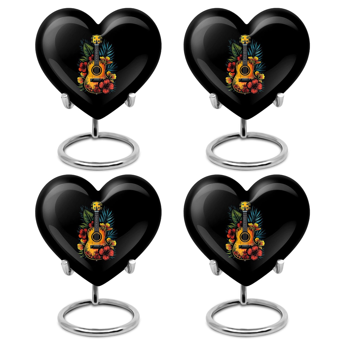 Guitar Theme 3 Inch Keepsake Pack of 4