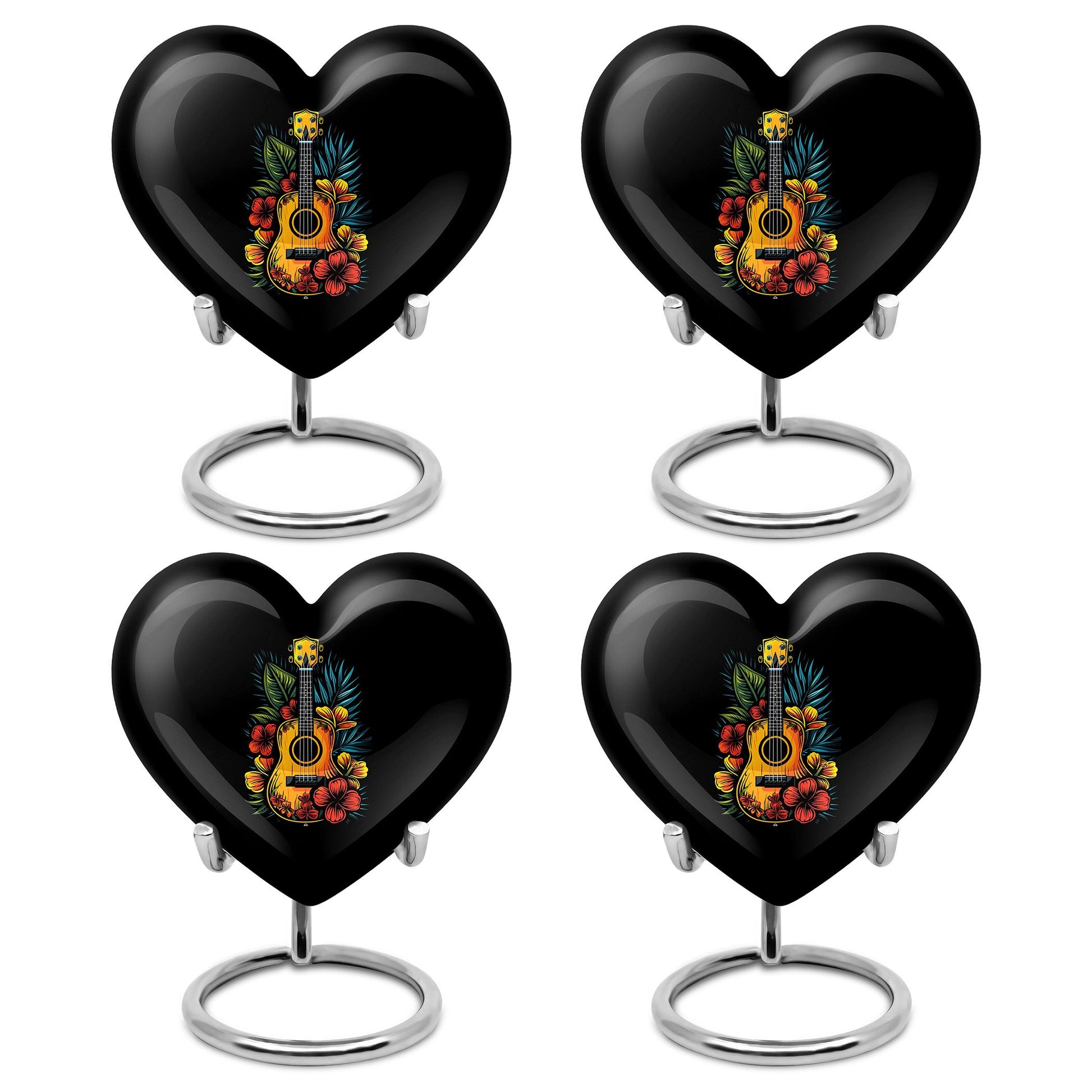 Guitar Theme 3 Inch Keepsake Pack of 4