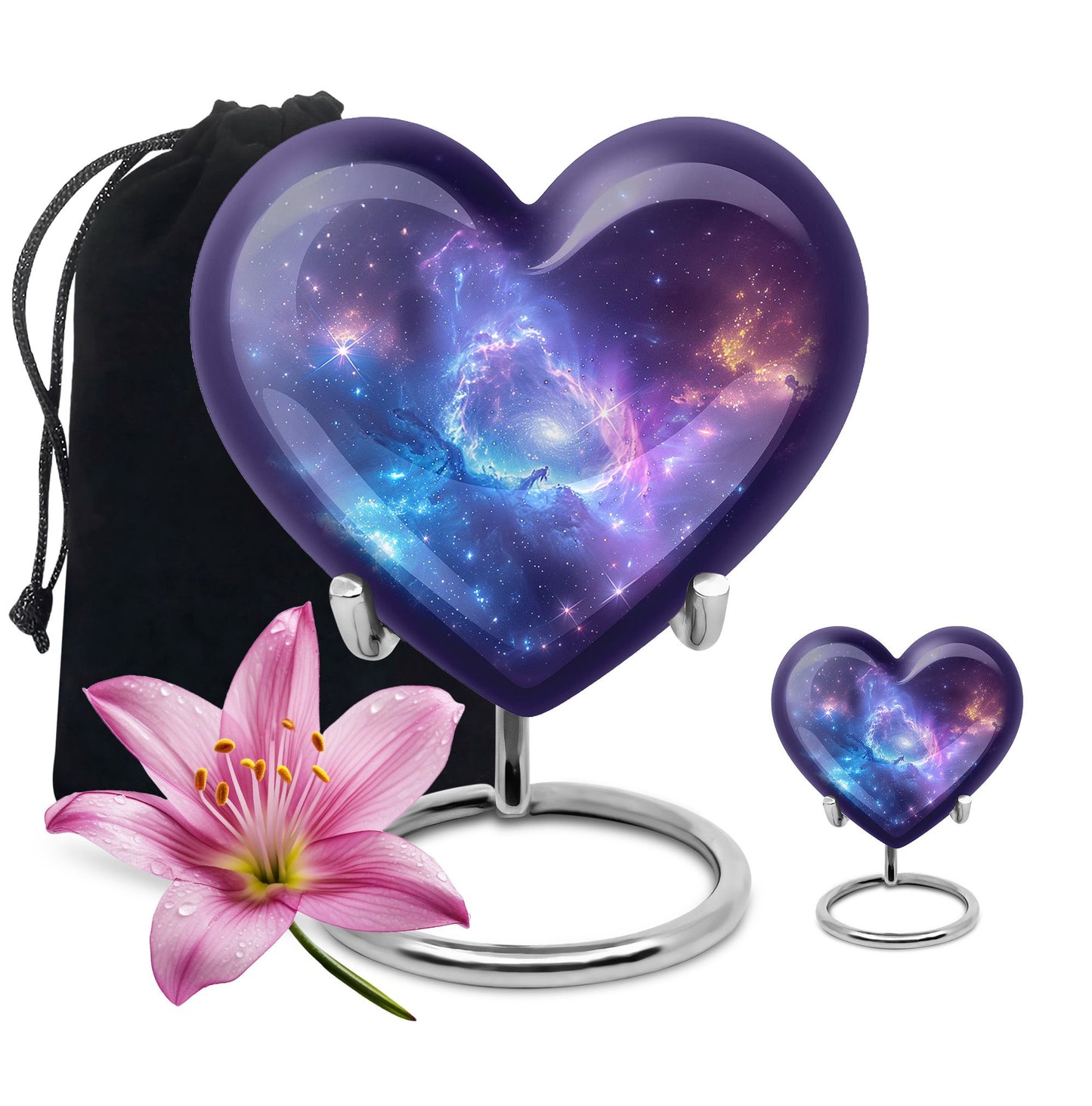 Galaxy Theme Large Urn With 1 Keepsake Urn