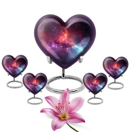 Galaxy Theme Large Urn With 4 Keepsake Urn
