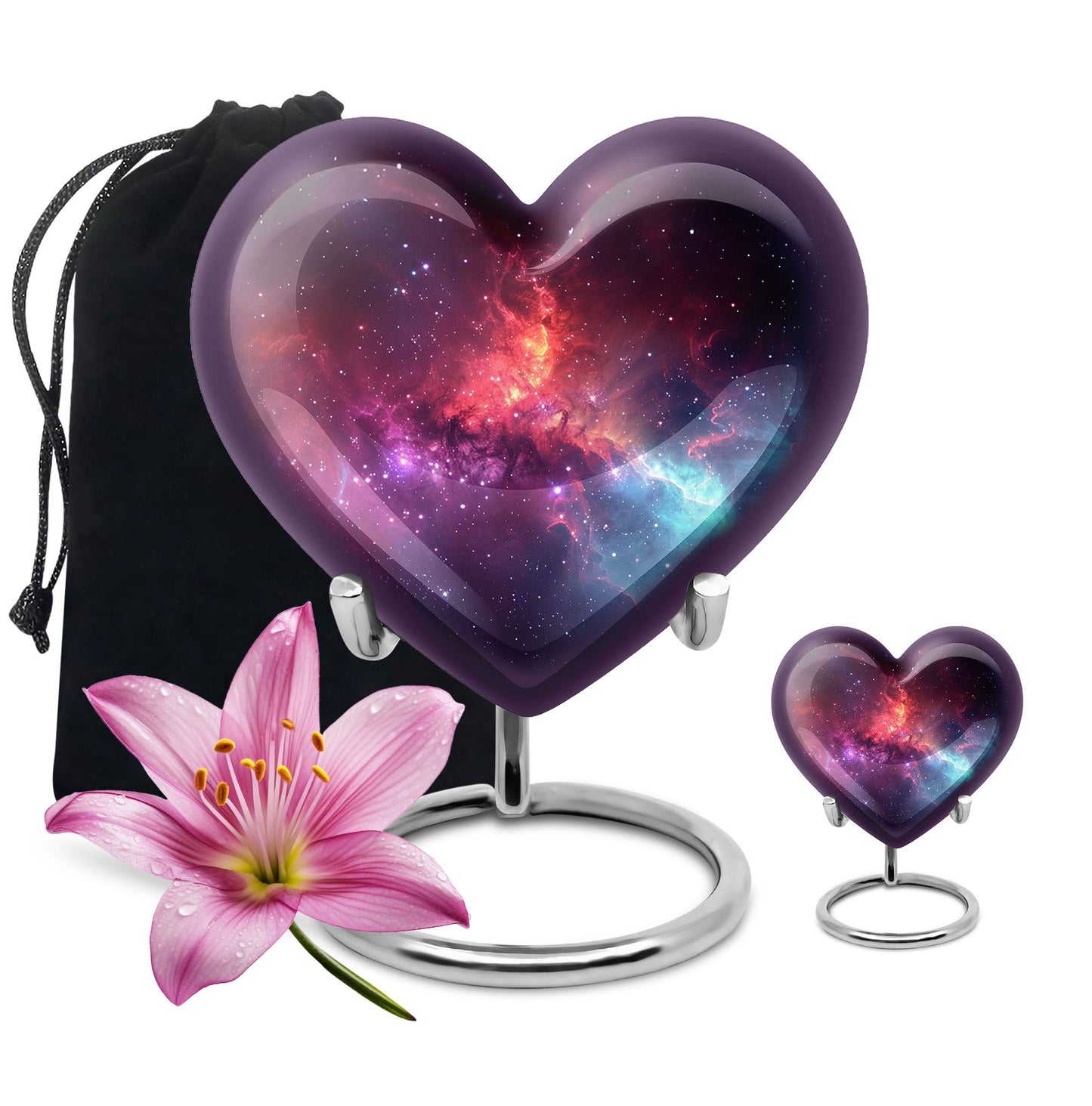 Galaxy Theme Large Urn With 1 Keepsake Urn