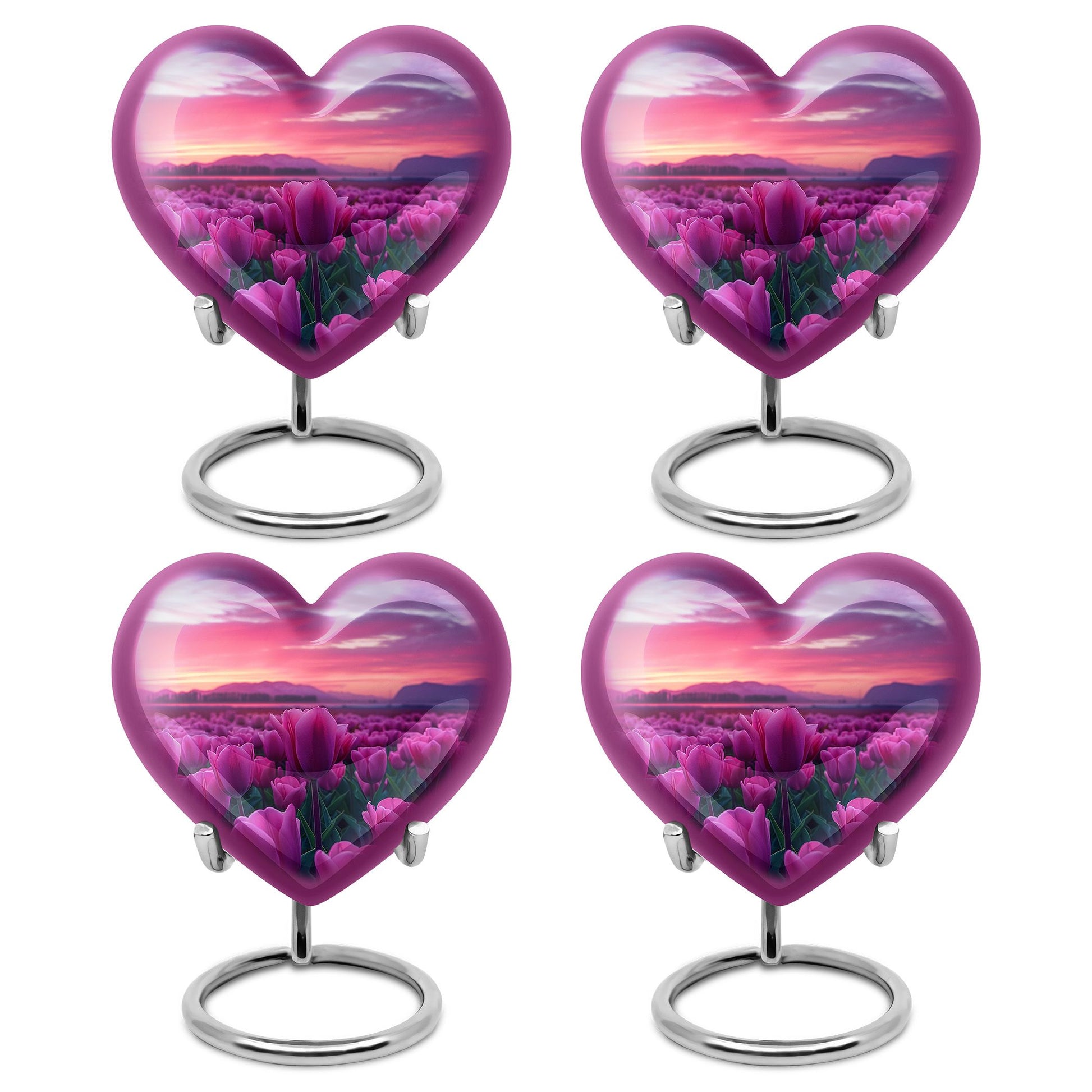 Tulips Theme 3 Inch Keepsake Pack of 4