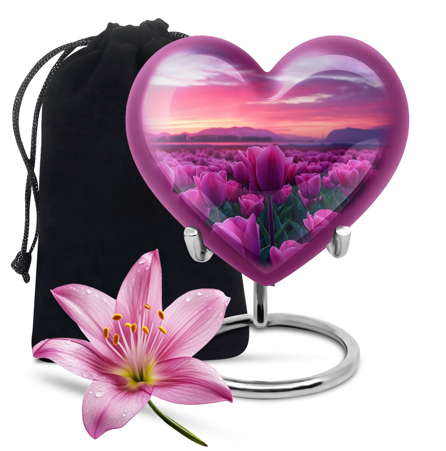 Tulips Theme Large Urn 10 Inch