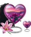 Tulips Theme Large Urn With 1 Keepsake Urn