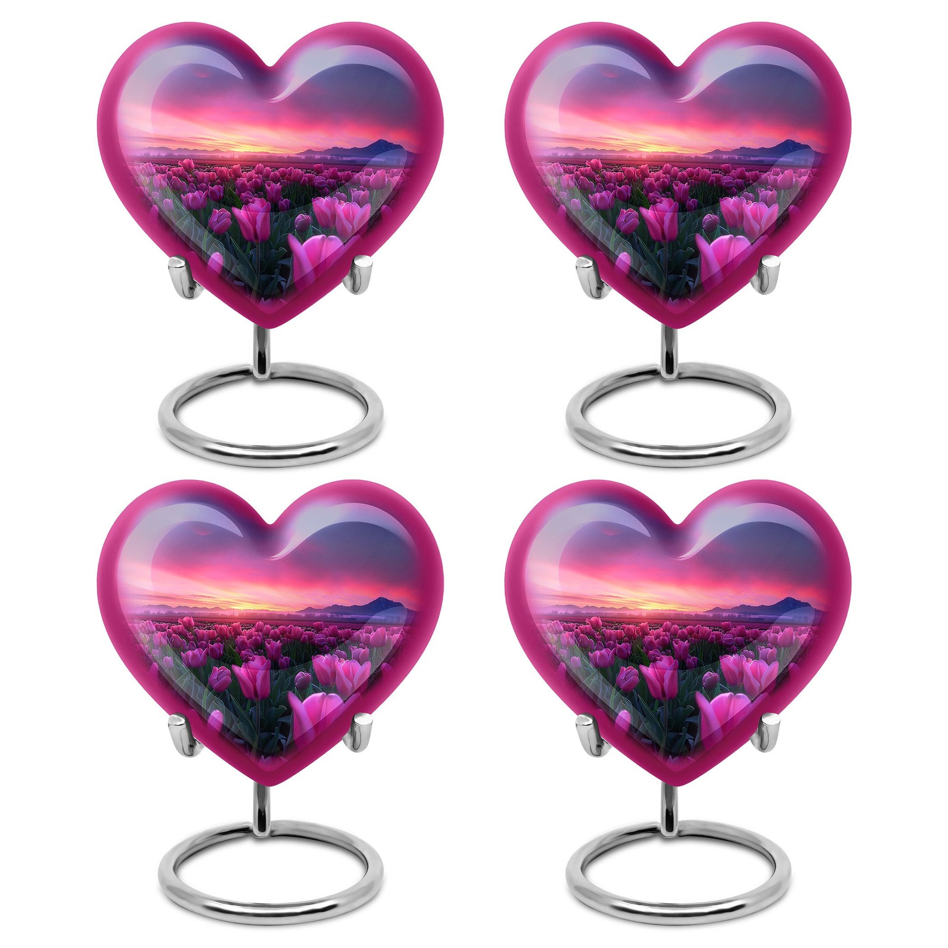 Tulips Theme 3 Inch Keepsake Pack of 4