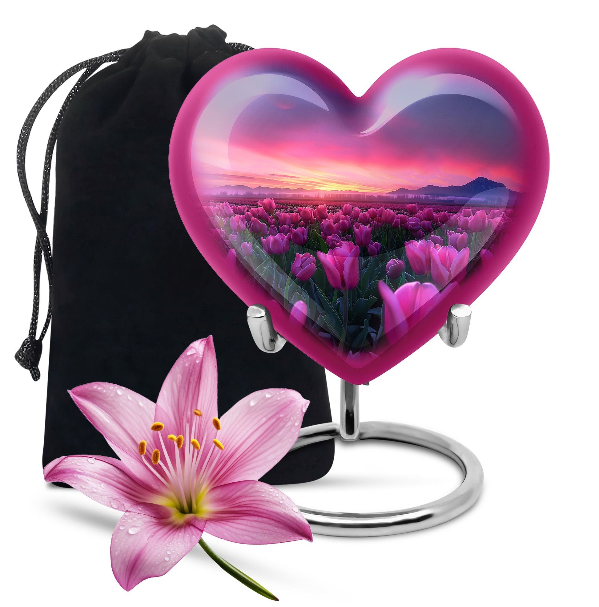 Tulips Theme Large Urn 10 Inch