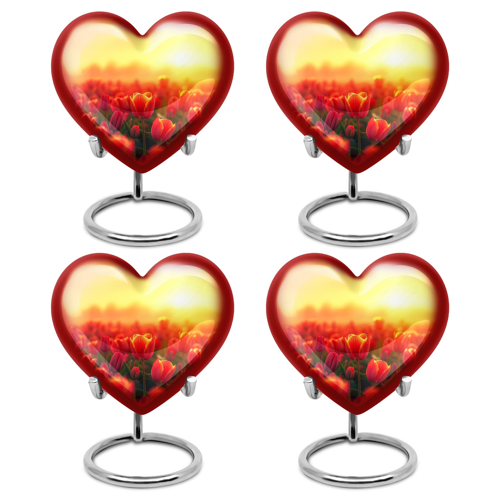 Tulips Theme 3 Inch Keepsake Pack of 4