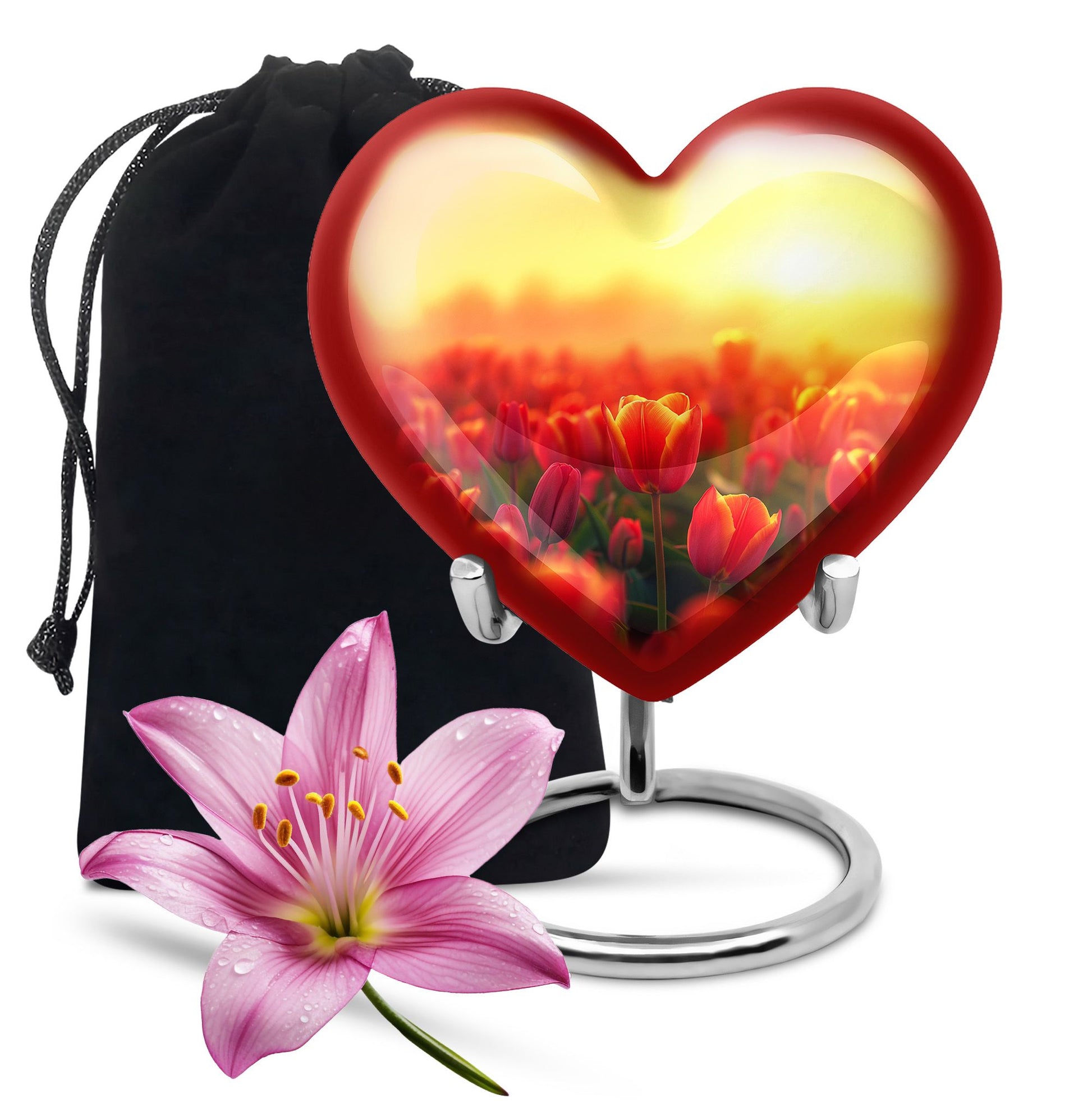 Tulips Theme Large Urn 10 Inch