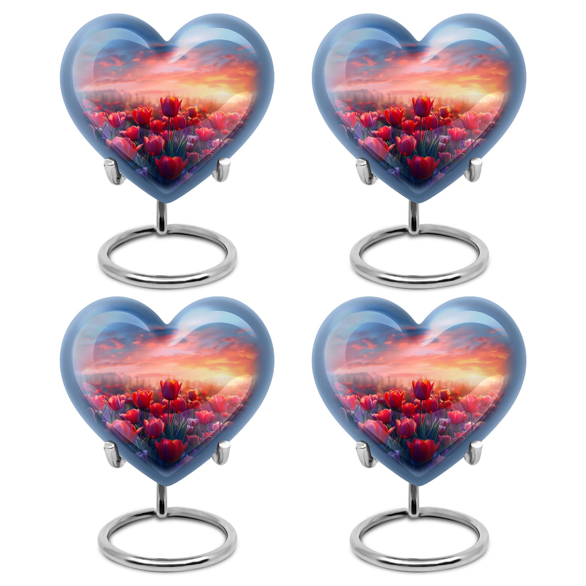 Tulips Theme 3 Inch Keepsake Pack of 4