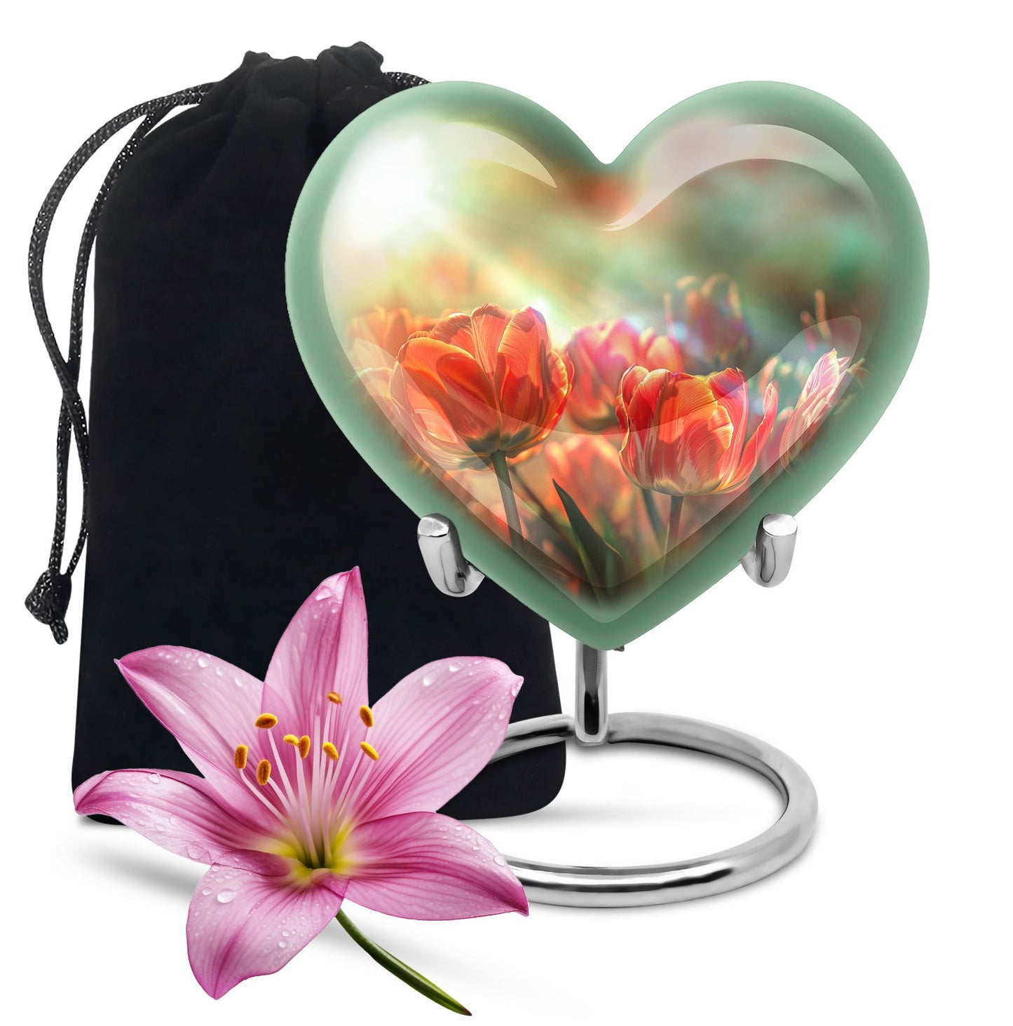 Tulips Theme Large Urn 10 Inch