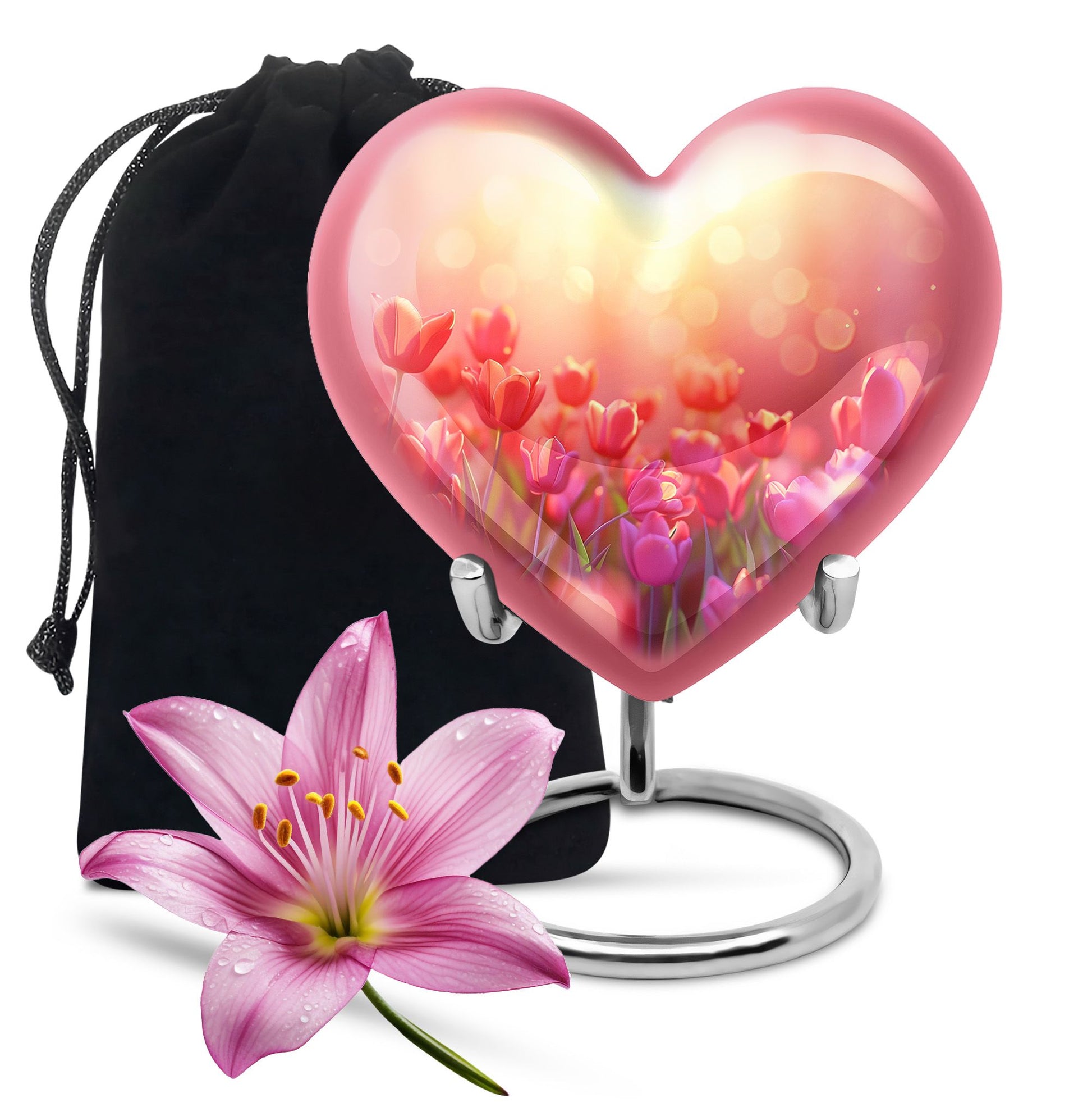 Tulips Theme Large Urn 10 Inch