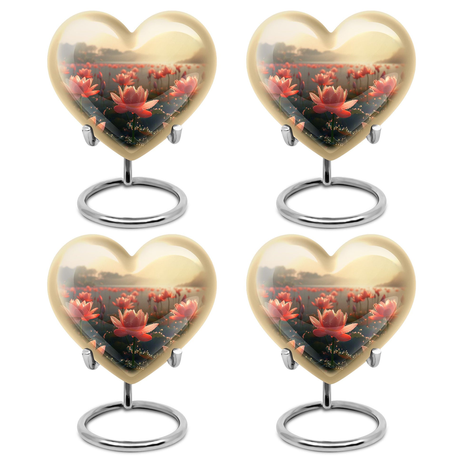 Lotus Theme 3 Inch Keepsake Pack of 4