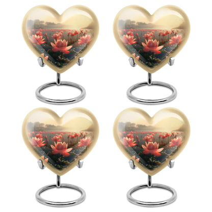 Lotus Theme 3 Inch Keepsake Pack of 4