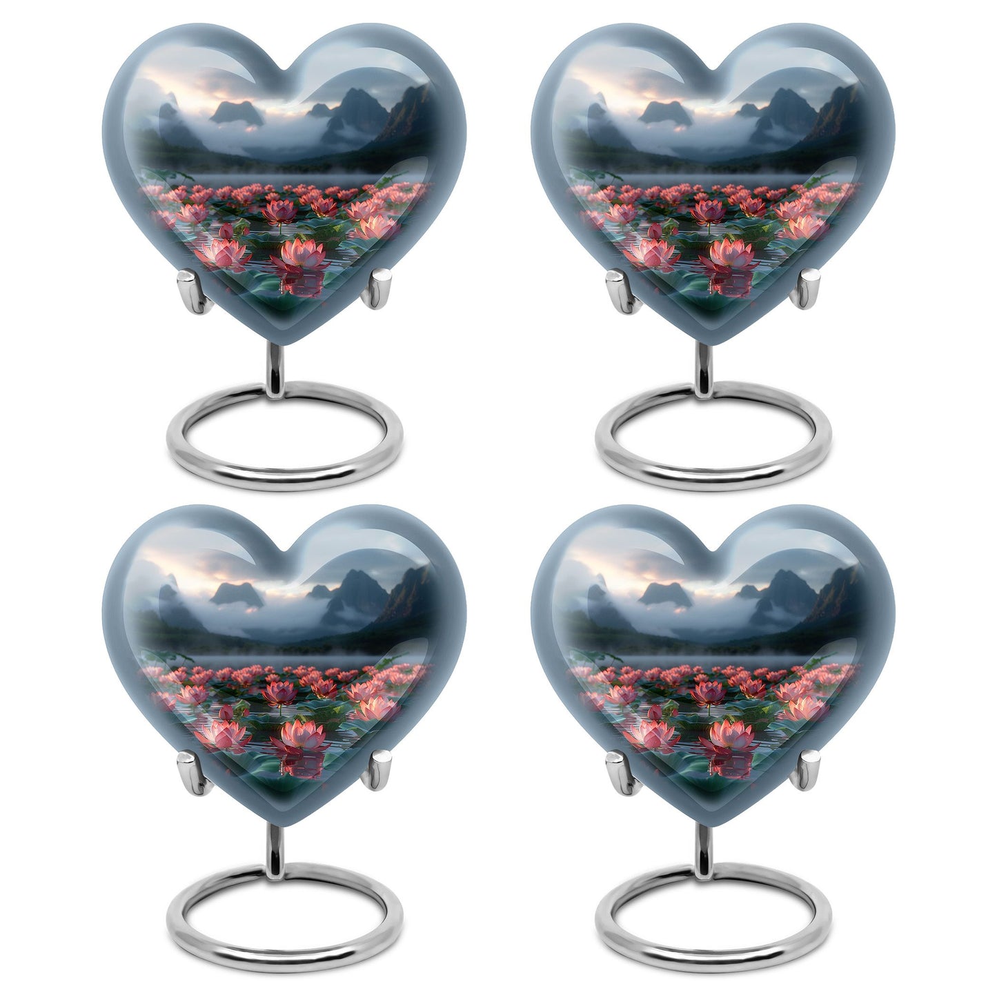Lotus Theme 3 Inch Keepsake Pack of 4