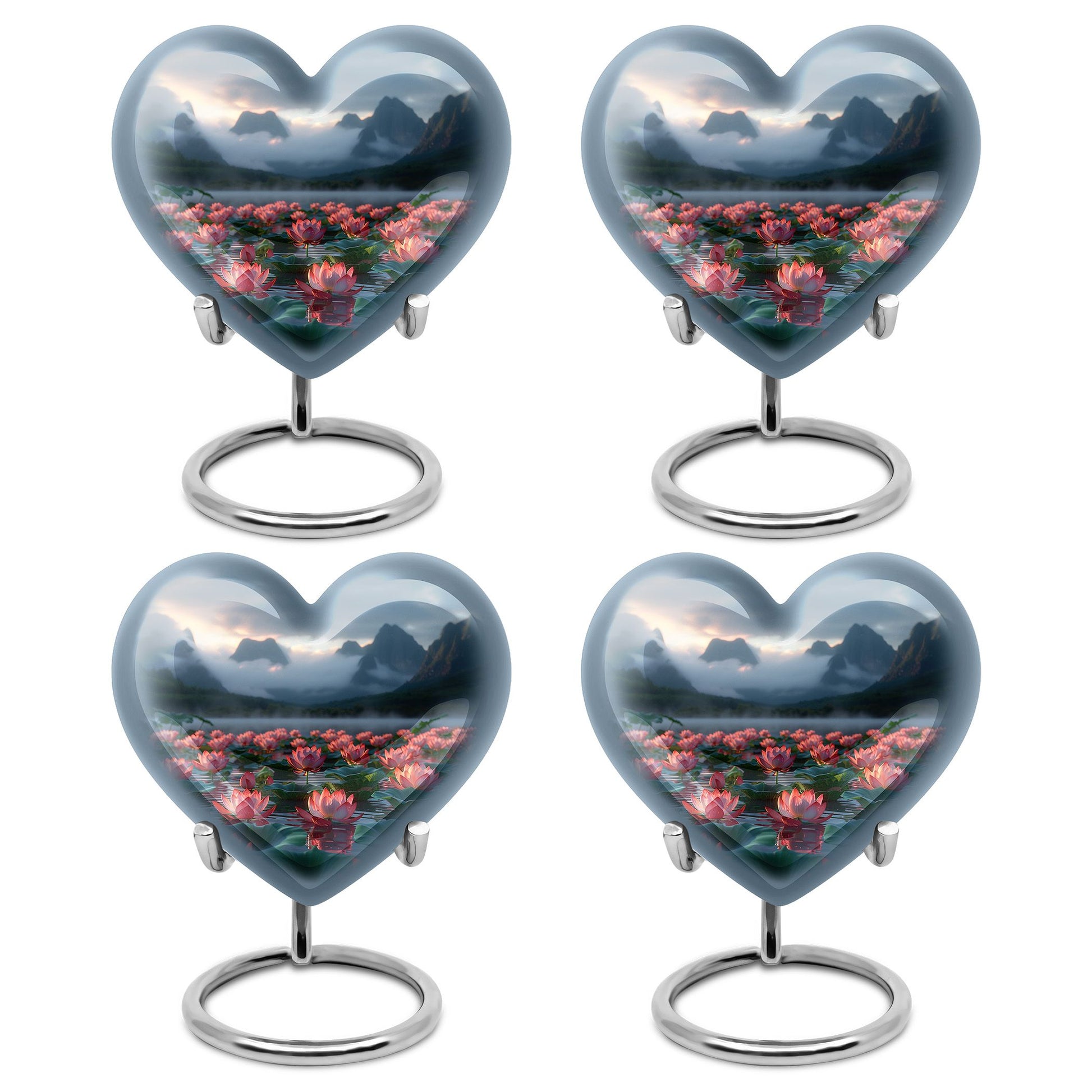 Lotus Theme 3 Inch Keepsake Pack of 4