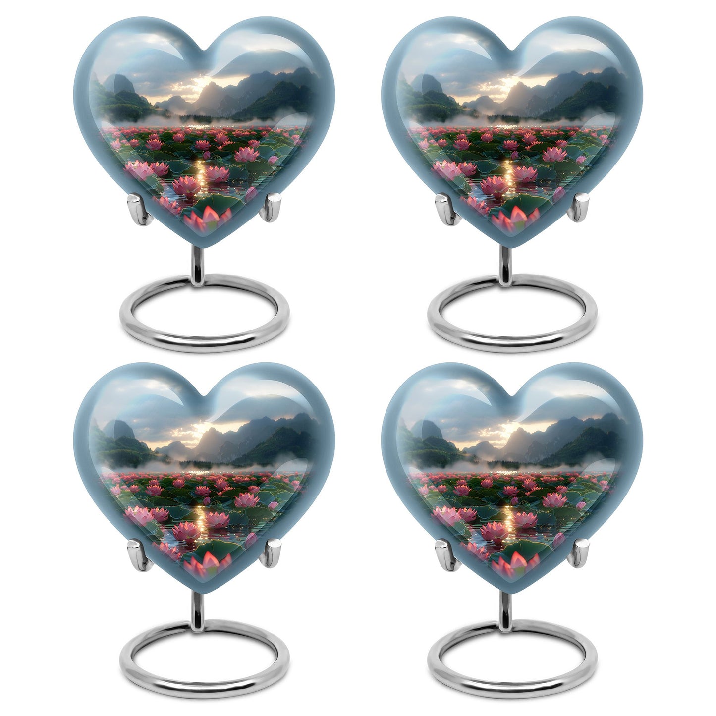 Lotus Theme 3 Inch Keepsake Pack of 4