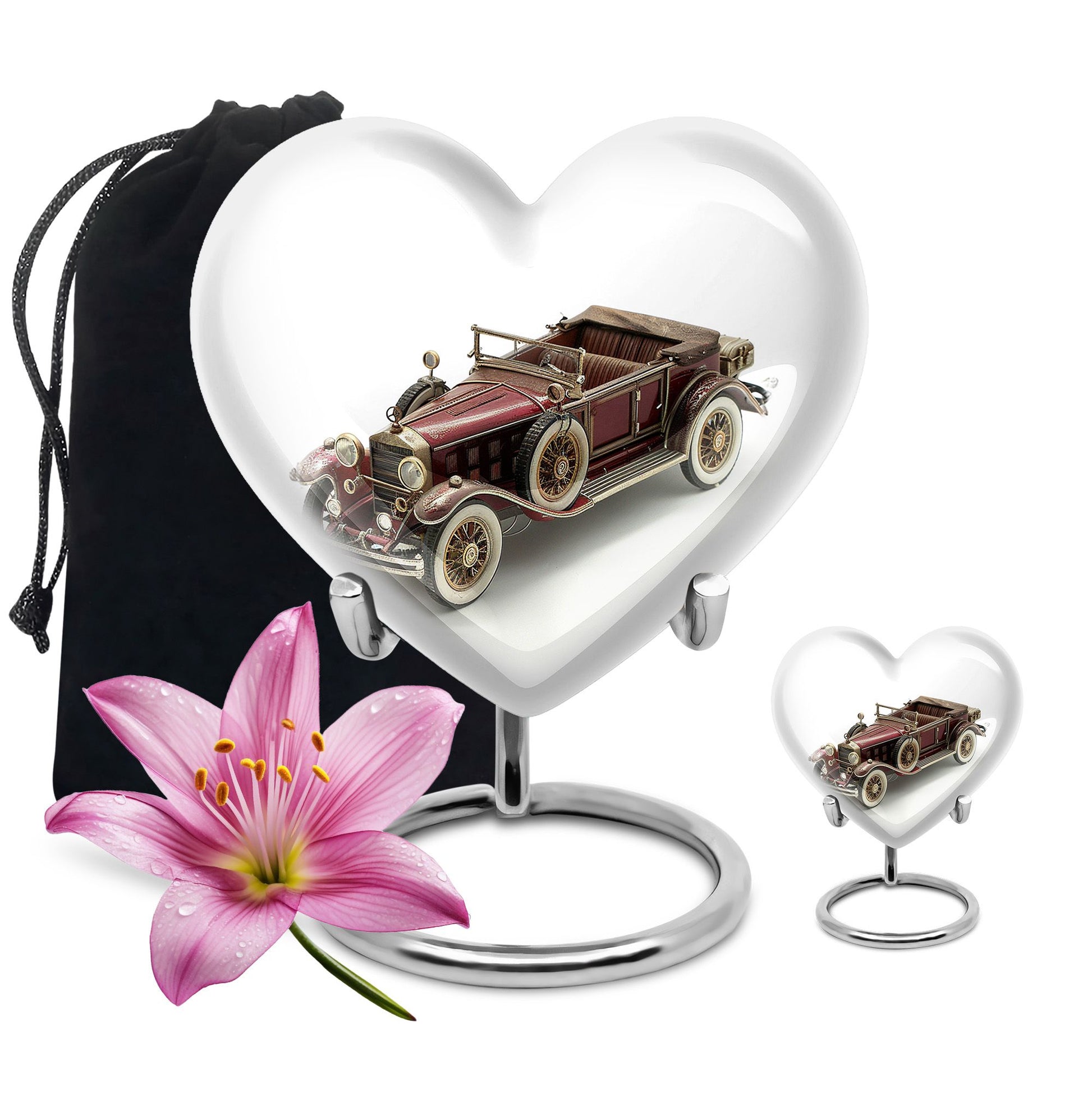 Car Theme Large Urn With 1 Keepsake Urn