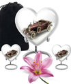 Car Theme Large Urn With 2 Keepsake Urn
