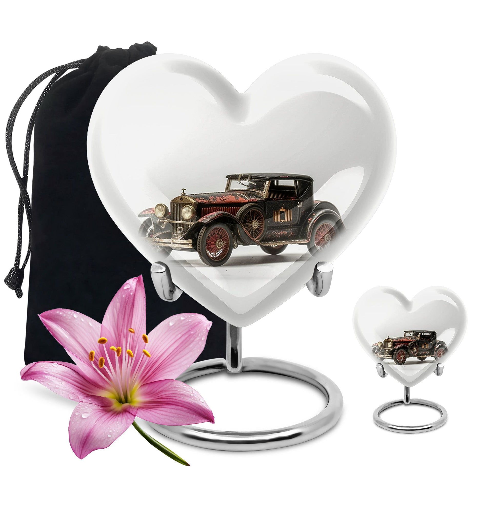 Car Theme Large Urn With 1 Keepsake Urn