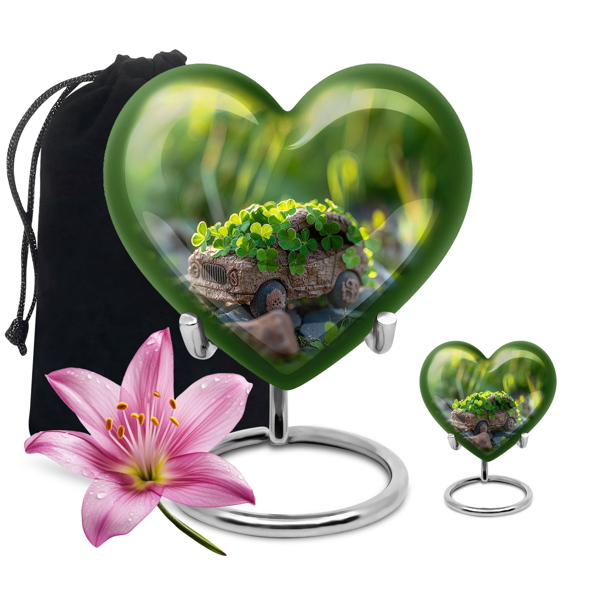 Car Theme Large Urn With 1 Keepsake Urn