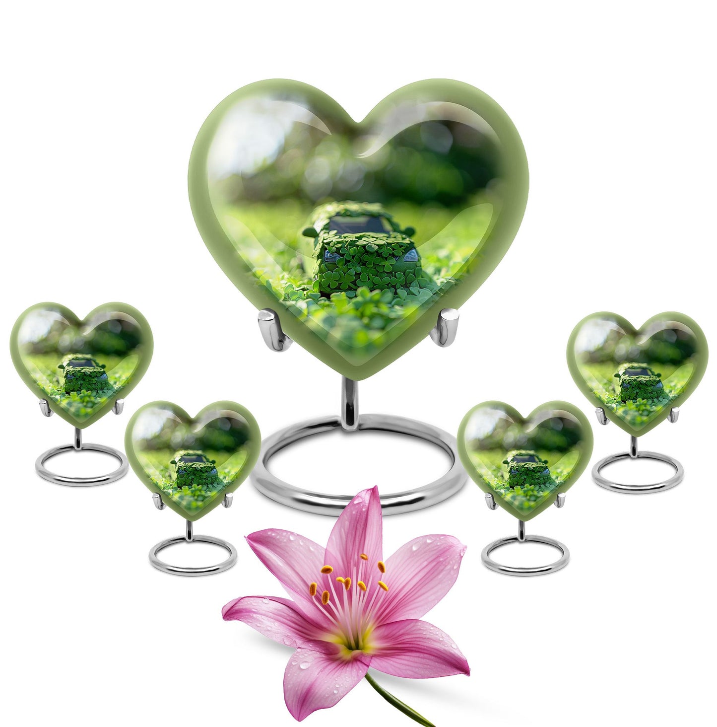 Car Theme Large Urn With 4 Keepsake Urn