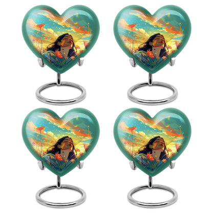 Flower Theme 3 Inch Keepsake Pack of 4