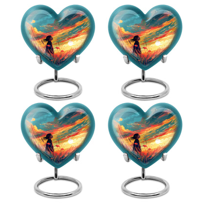 Flower Theme 3 Inch Keepsake Pack of 4