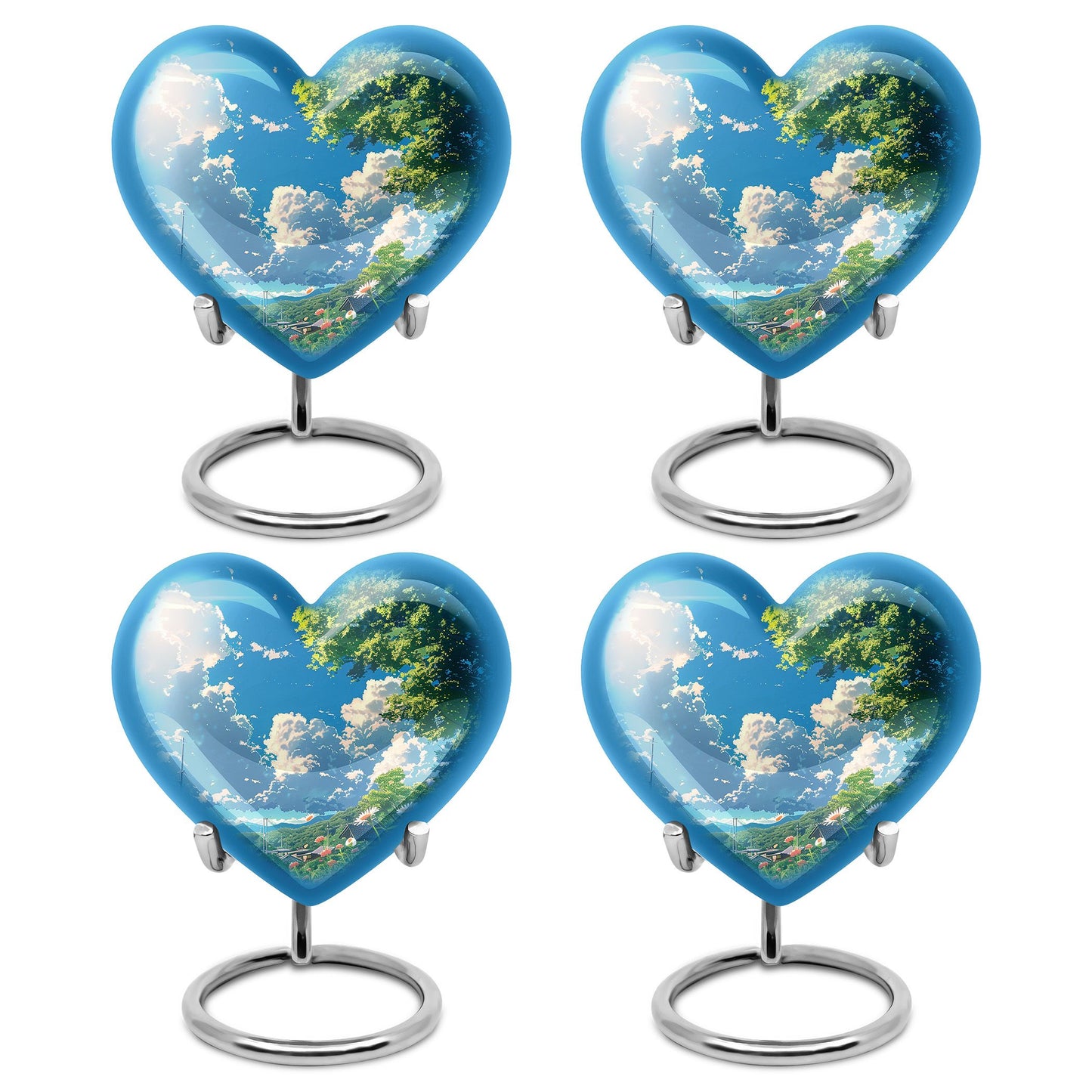 Flower Theme 3 Inch Keepsake Pack of 4