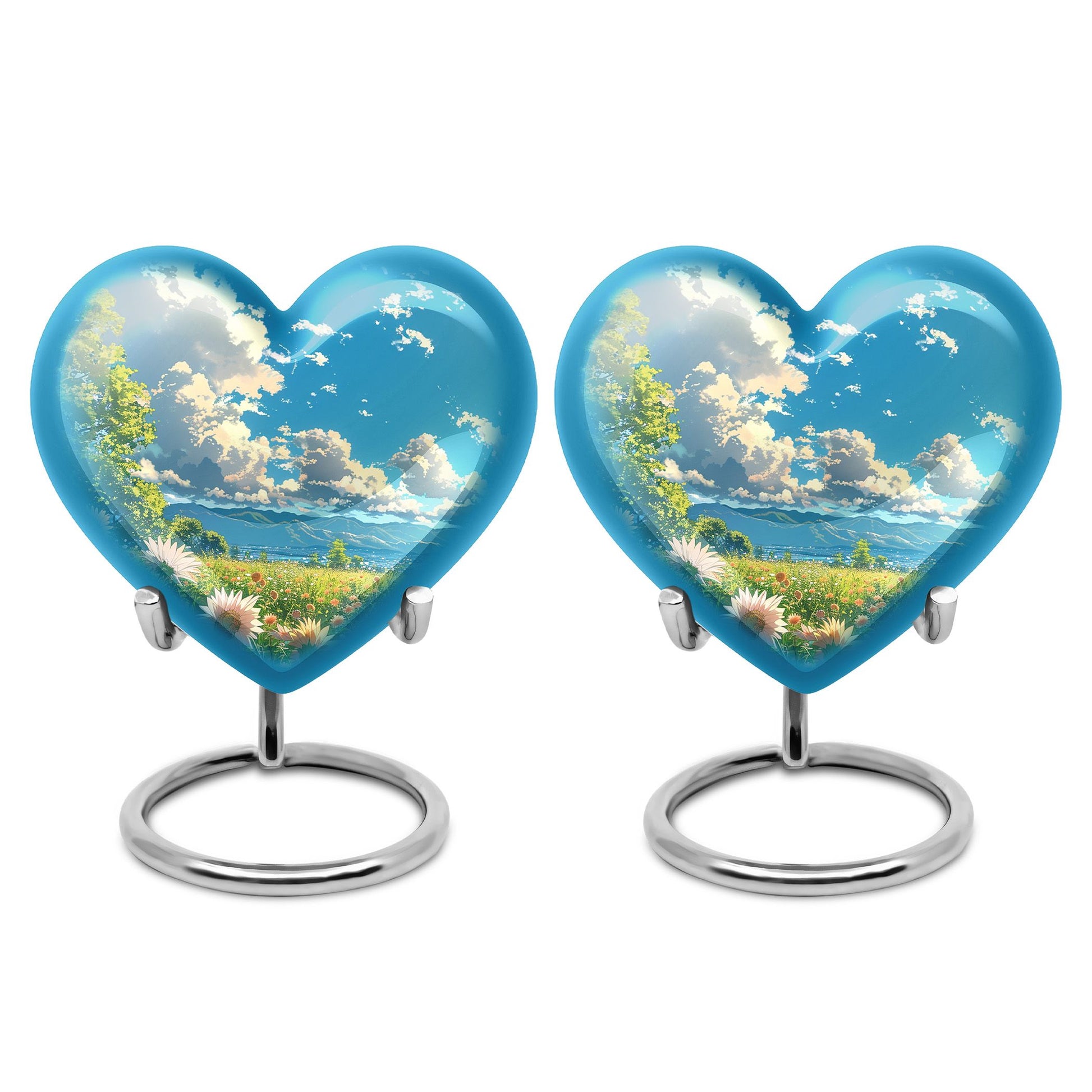 Flower Theme 3 Inch Keepsake Pack of 2