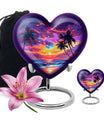 Sunset Theme Large Urn With 1 Keepsake Urn