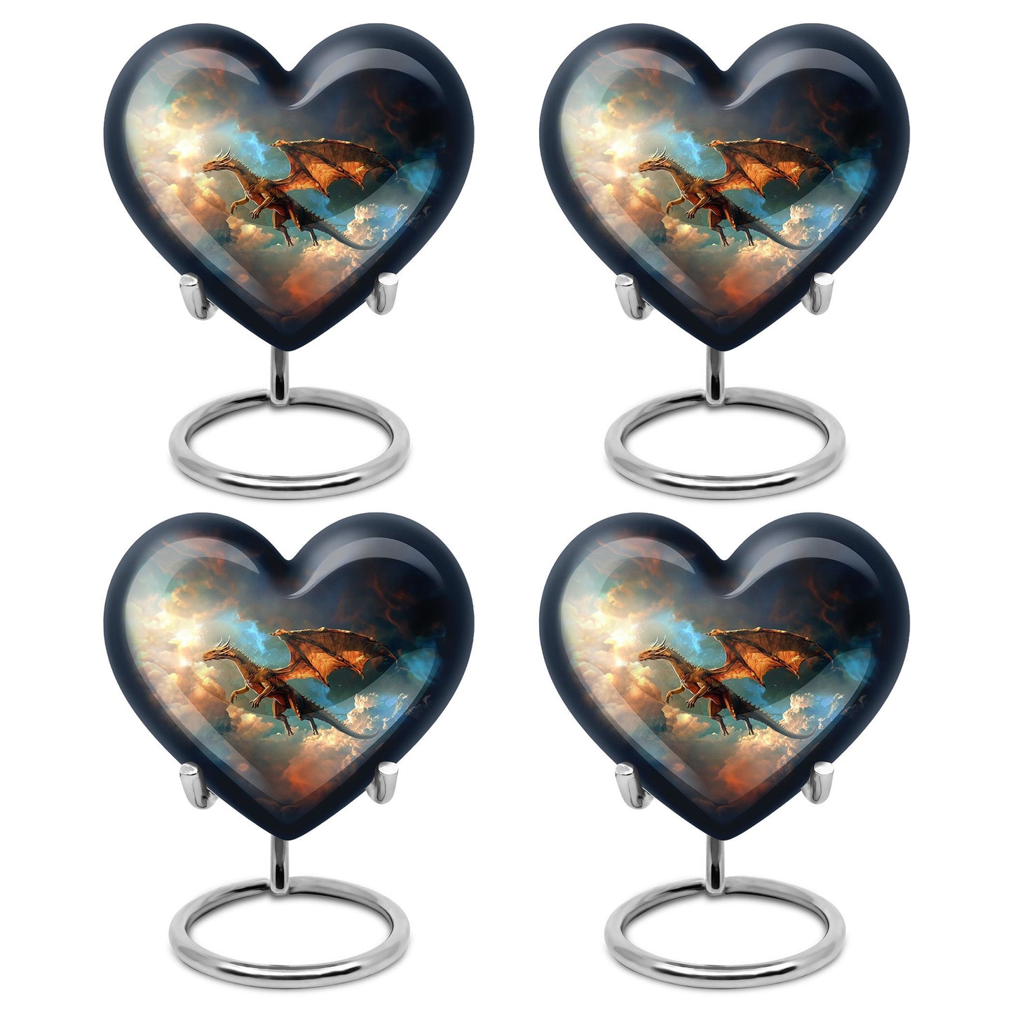 Dragon Theme 3 Inch Keepsake Pack of 4
