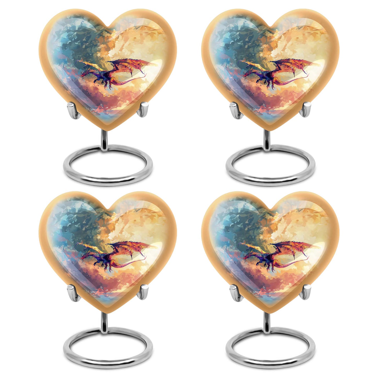 Dragon Theme 3 Inch Keepsake Pack of 4