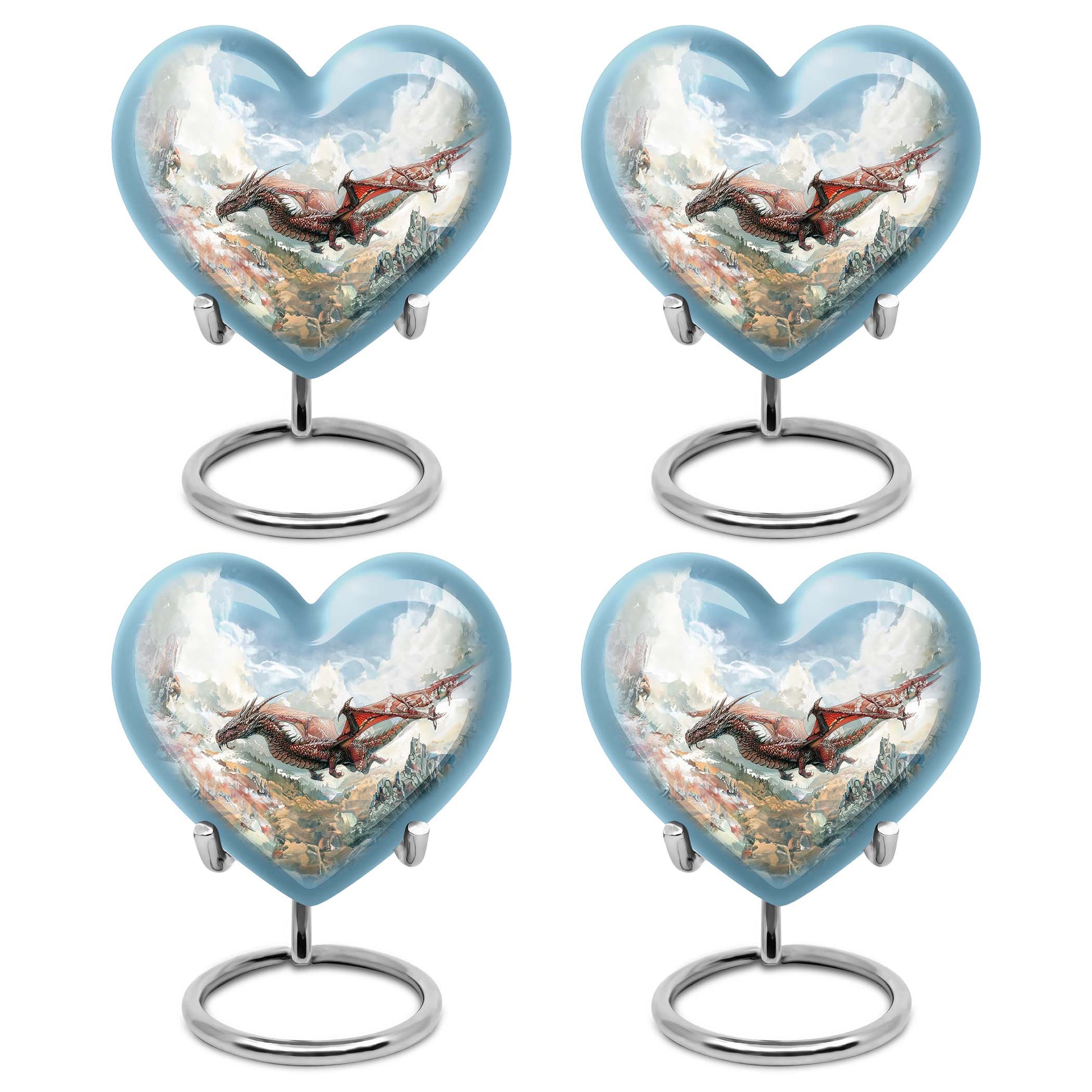 Dragon Theme 3 Inch Keepsake Pack of 4