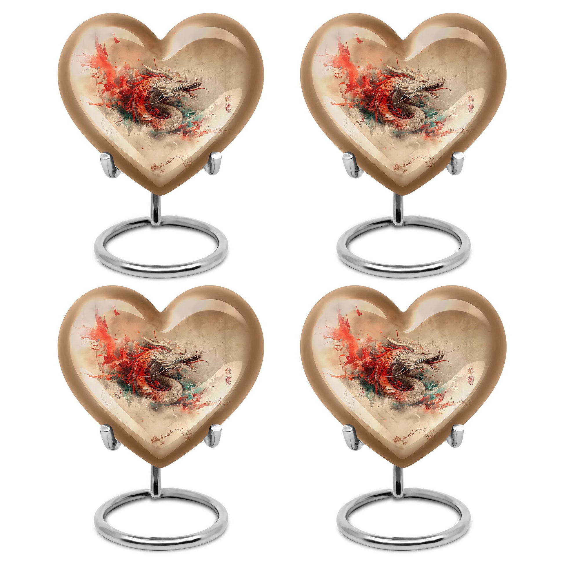 Dragon Theme 3 Inch Keepsake Pack of 4