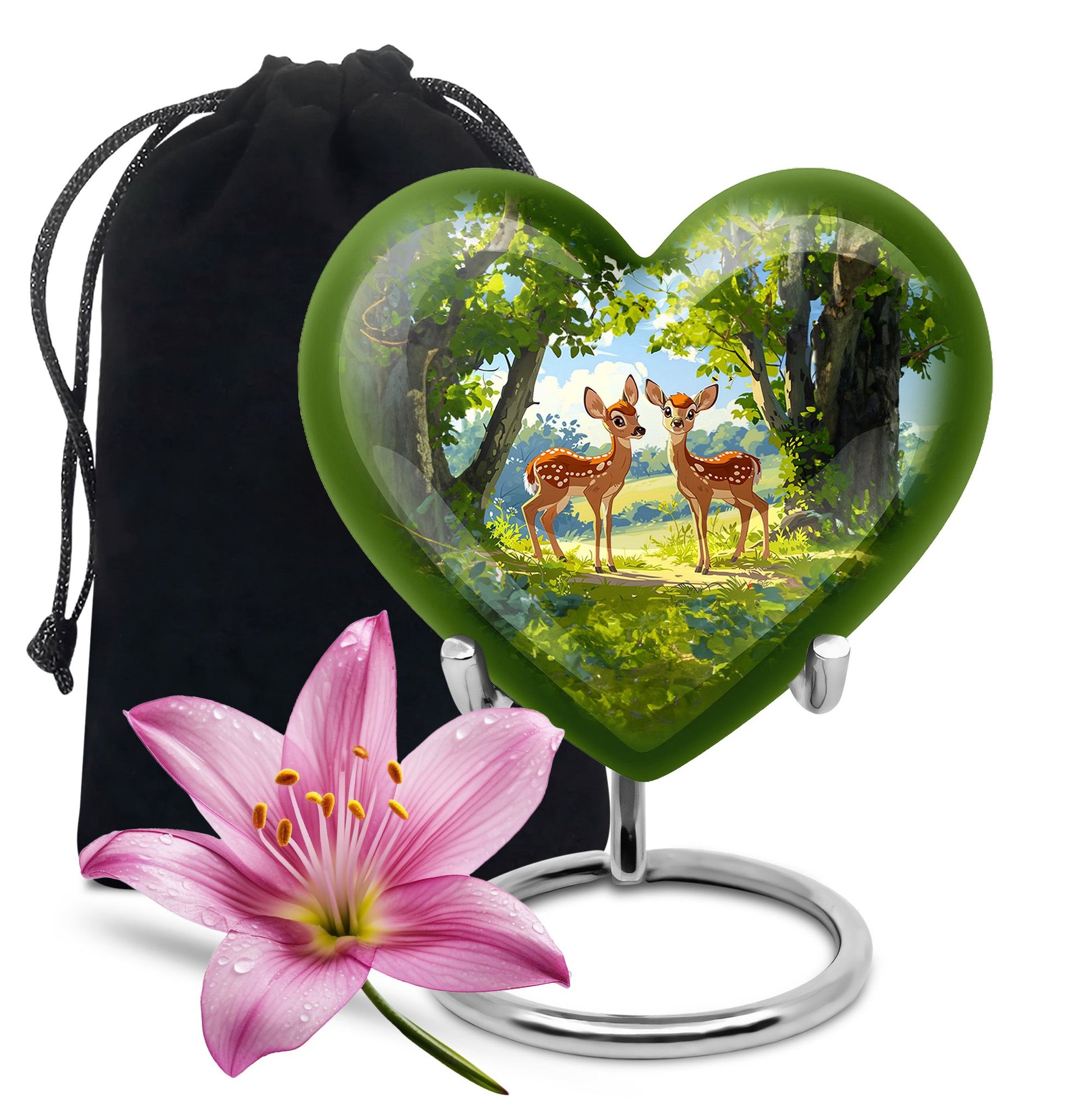 Deer Theme Large Urn 10 Inch