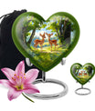 Deer Theme Large Urn With 1 Keepsake Urn