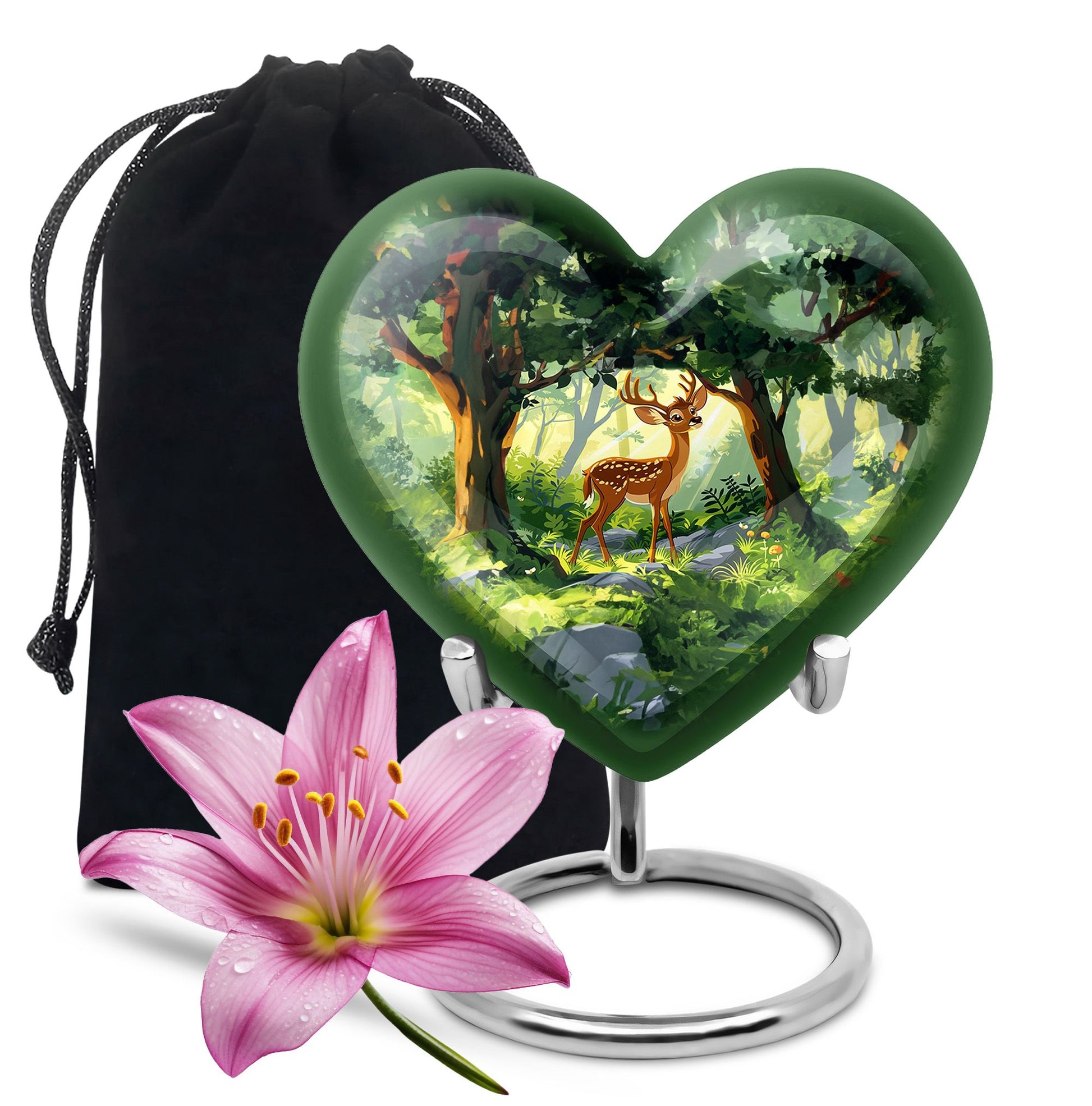 Deer Theme Large Urn 10 Inch