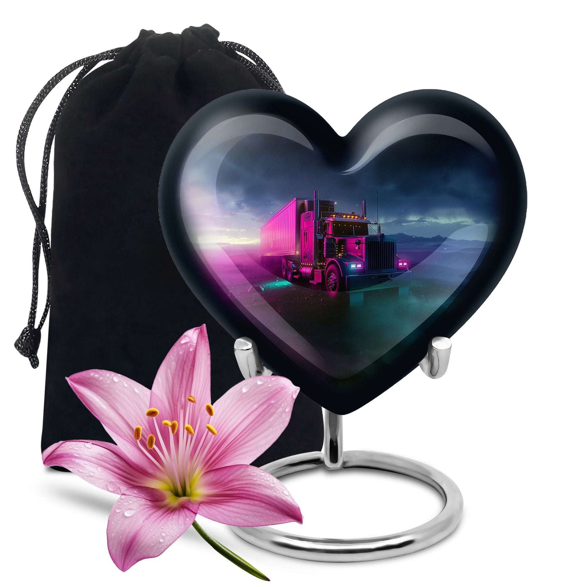 Neon Truck Urn for Ashes – Trucker Memorial Keepsakes For Ashes