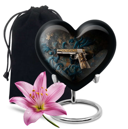 Pistol Cremation Urn for Adult Ashes - Gun Cremation Ashes Keepsakes